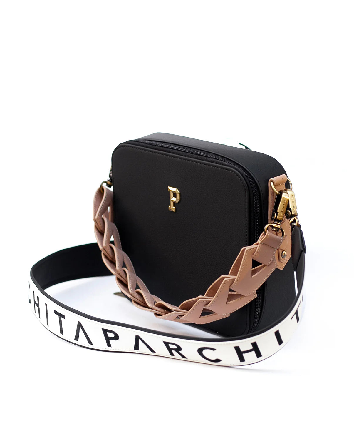 Cartera Flora negro Parchita