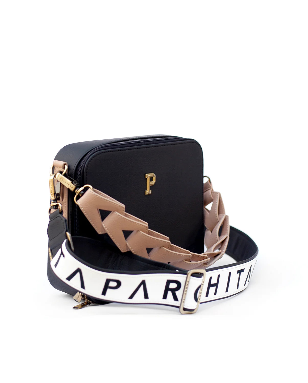 Cartera Flora negro Parchita