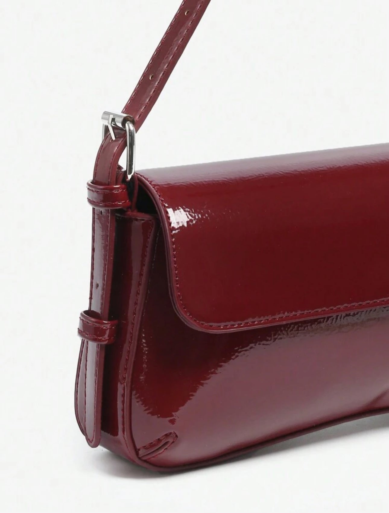 Bolso baguette vintage vinotinto