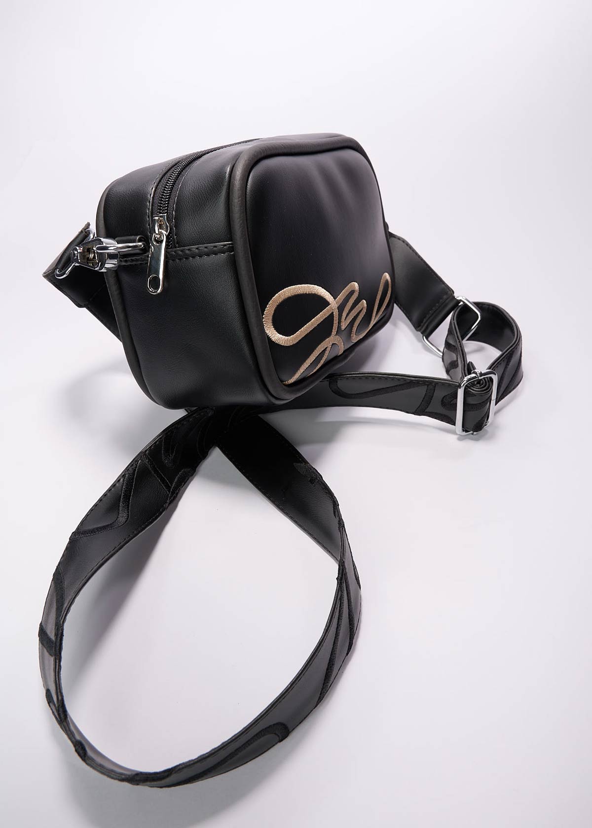Bandolera Florida negro Naty London