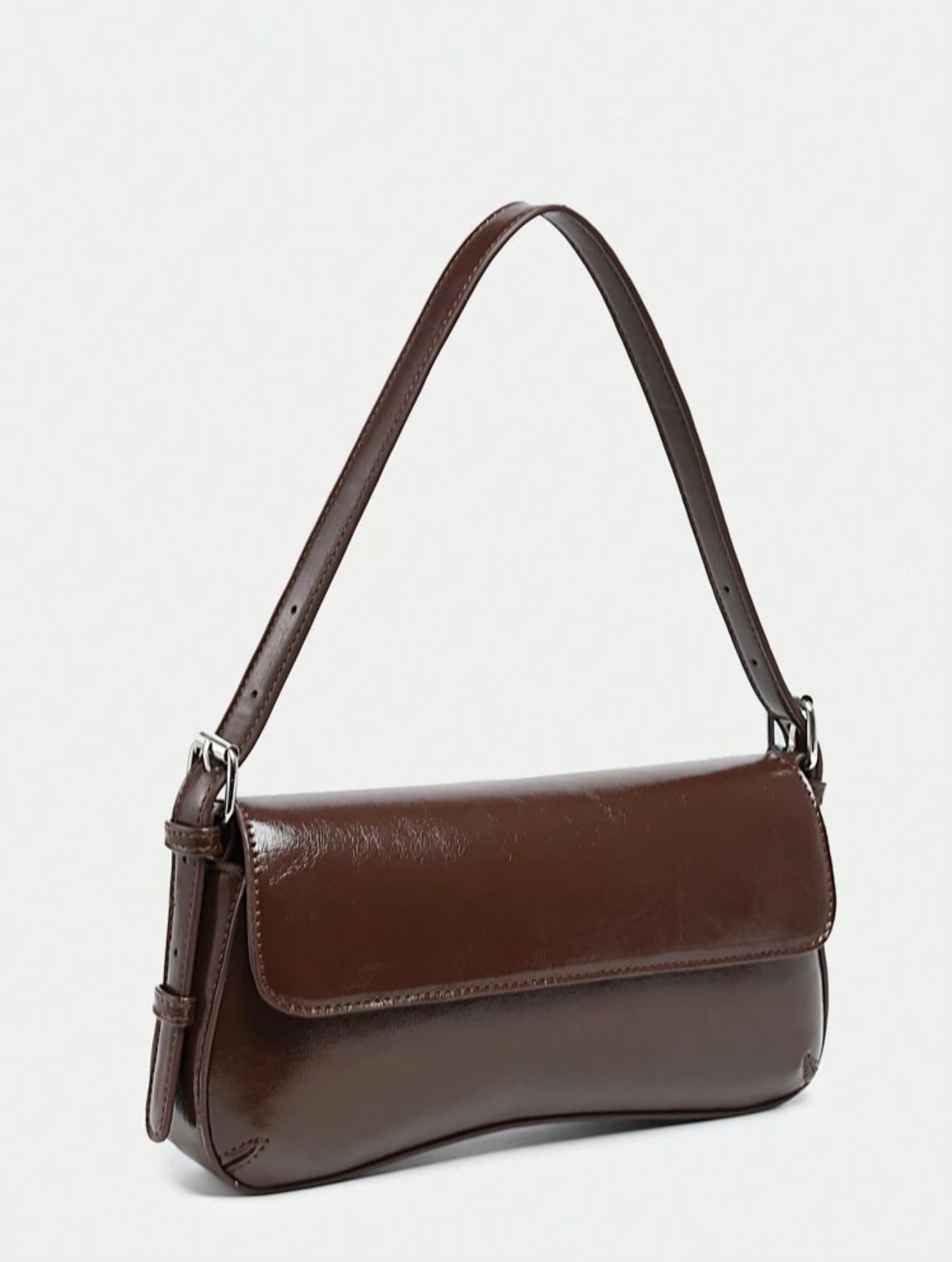 Bolso baguette vintage marrón