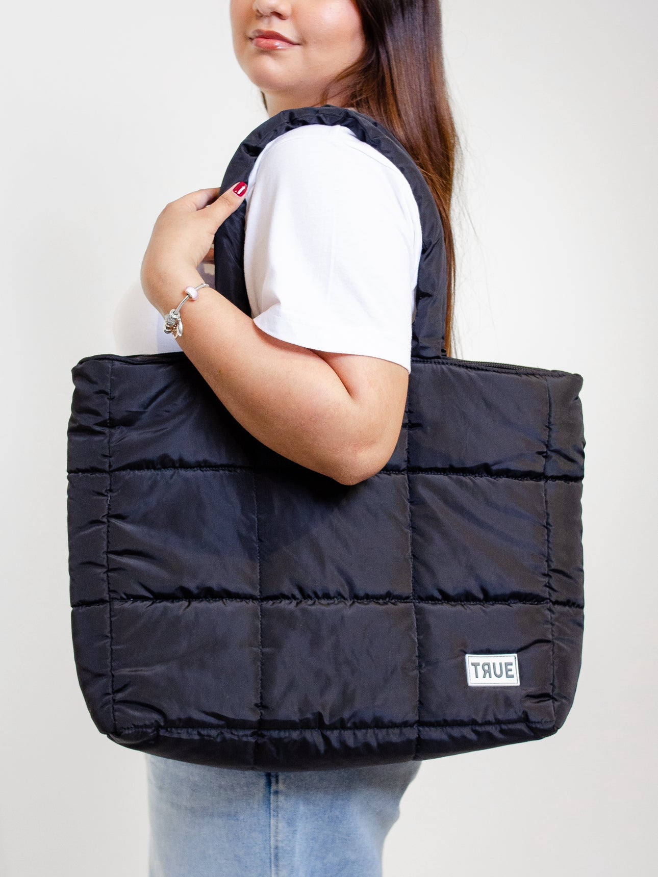 Tote Puffer Ana negro True
