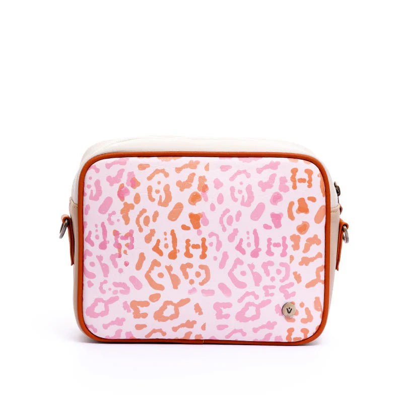 Bandolera Roma print rosado Vintro