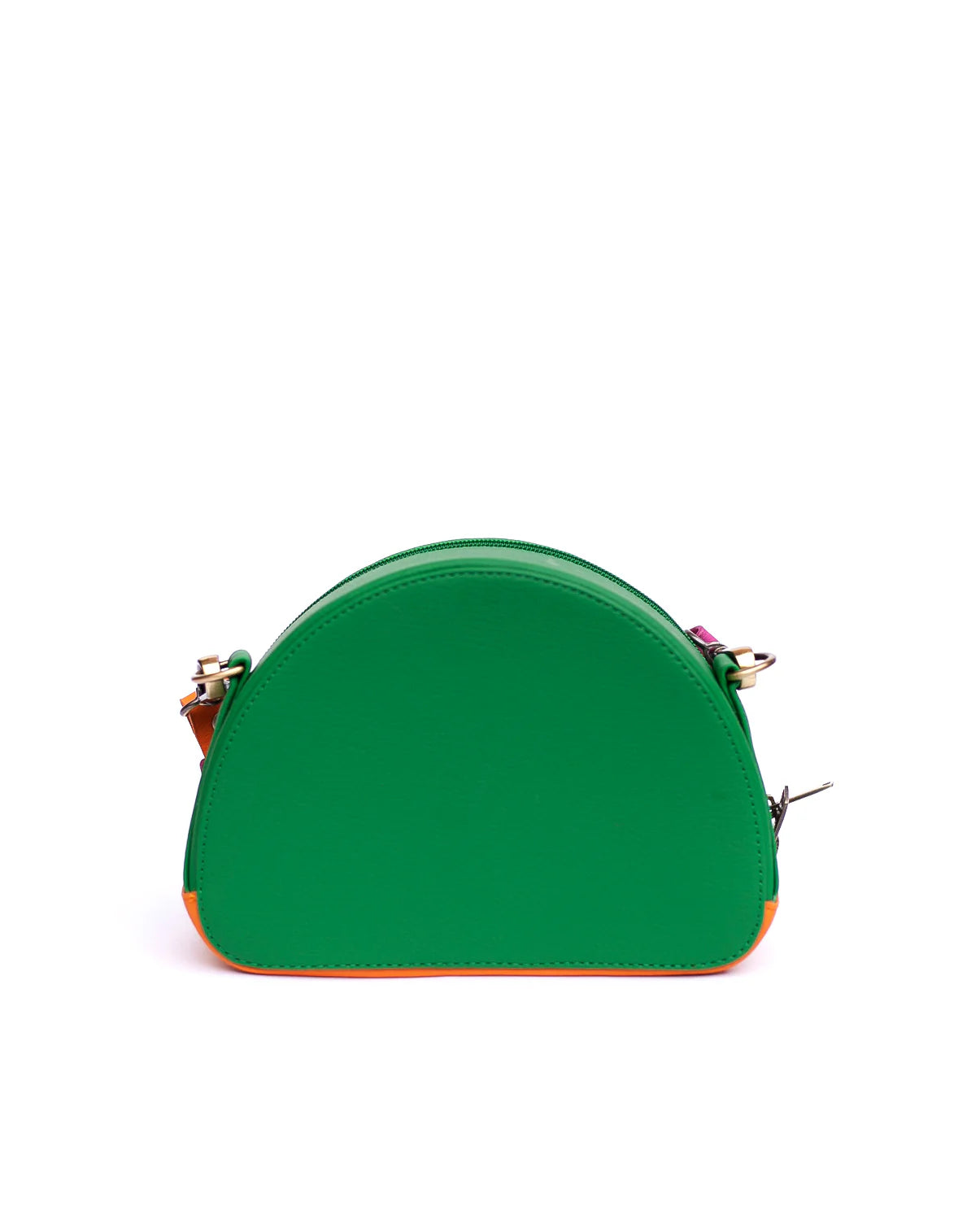Cartera Roberta beige x verde Parchita