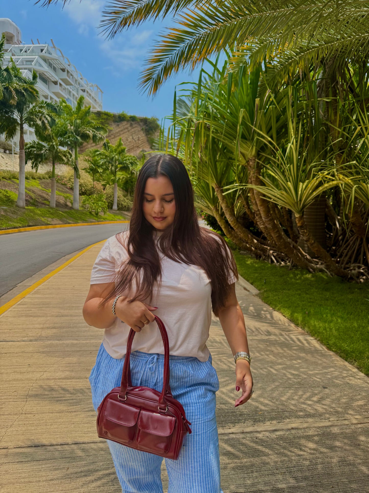 Bolso de hombro Amara rojo