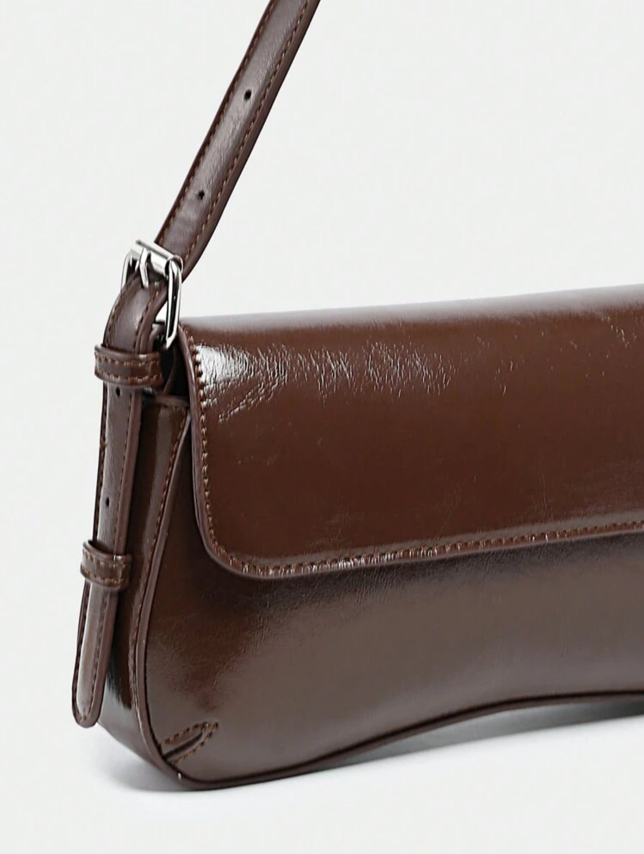 Bolso baguette vintage marrón