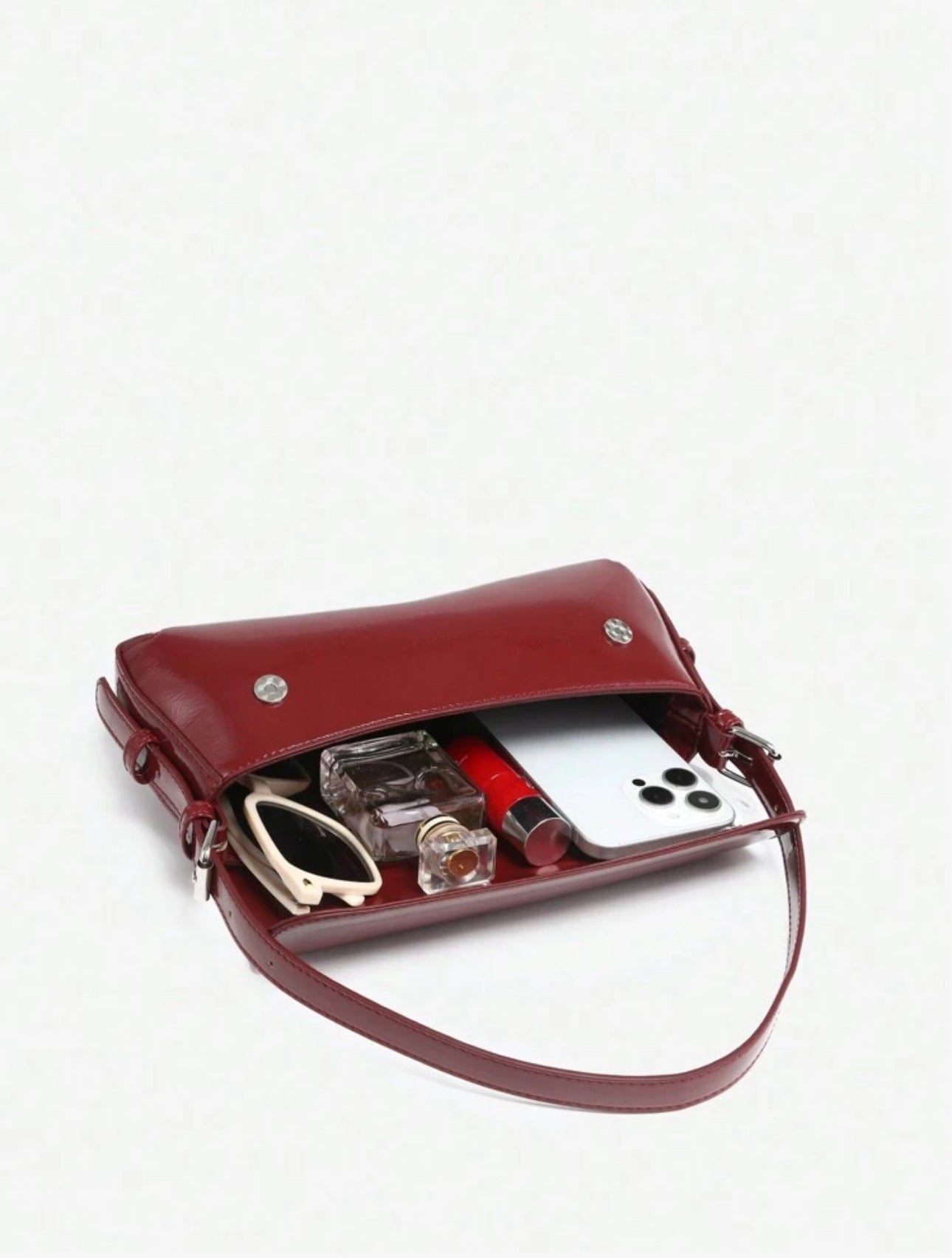 Bolso baguette vintage vinotinto