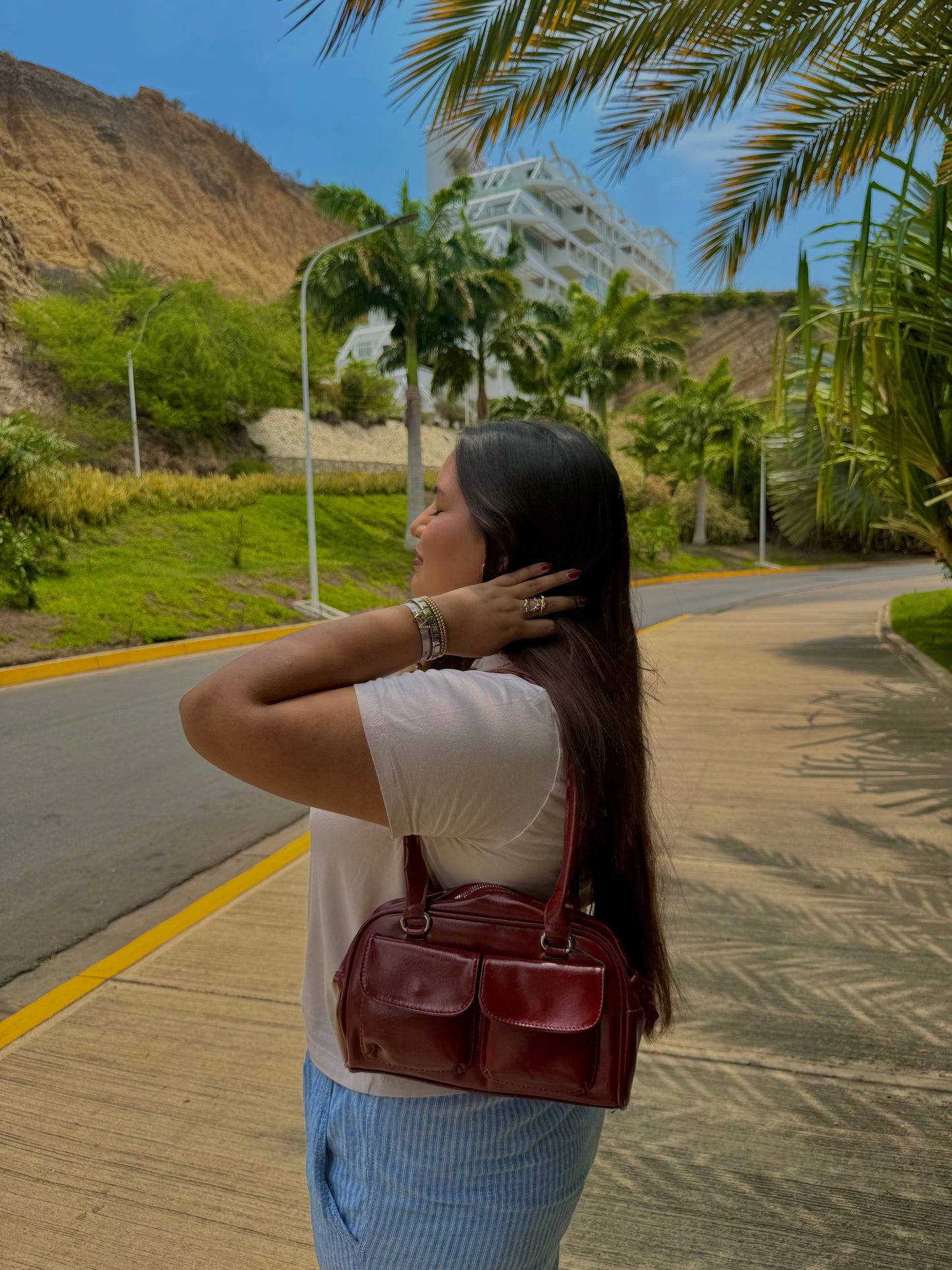 Bolso de hombro Amara rojo