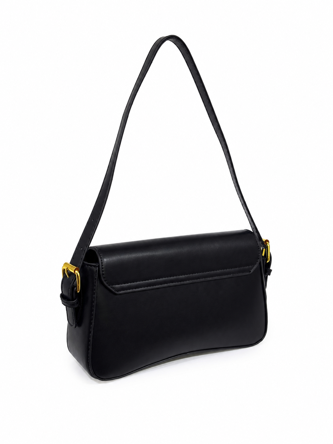 Cartera negra lisa