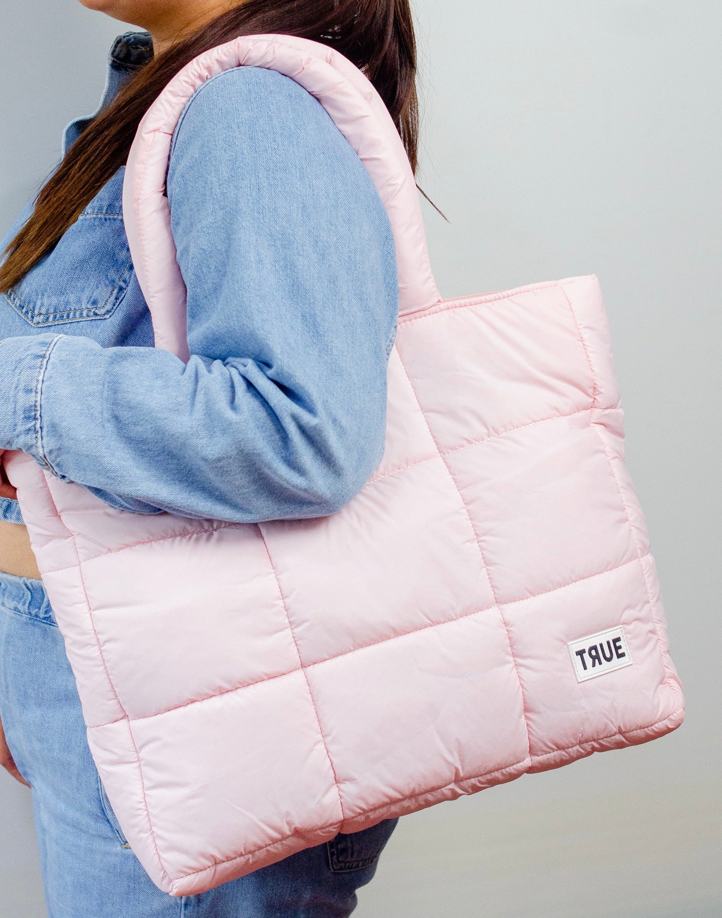 Tote Puffer Ana rosada True
