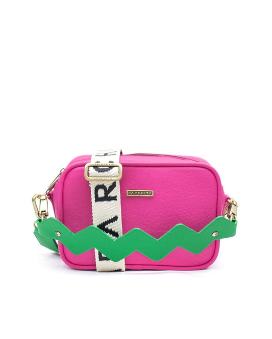 Bandolera Dalia fucsia x verde Parchita