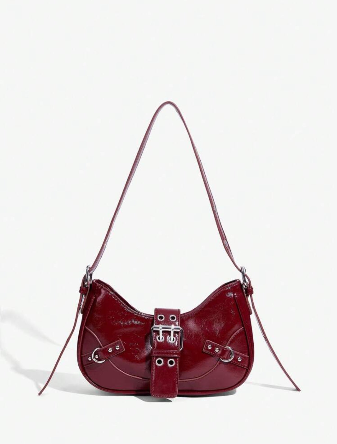Bolso baguette Britney vinotinto