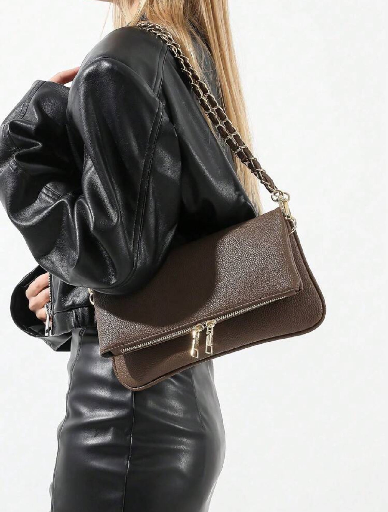 Bolso de hombro Eli marrón