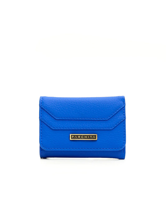Billetera Sara azul Parchita