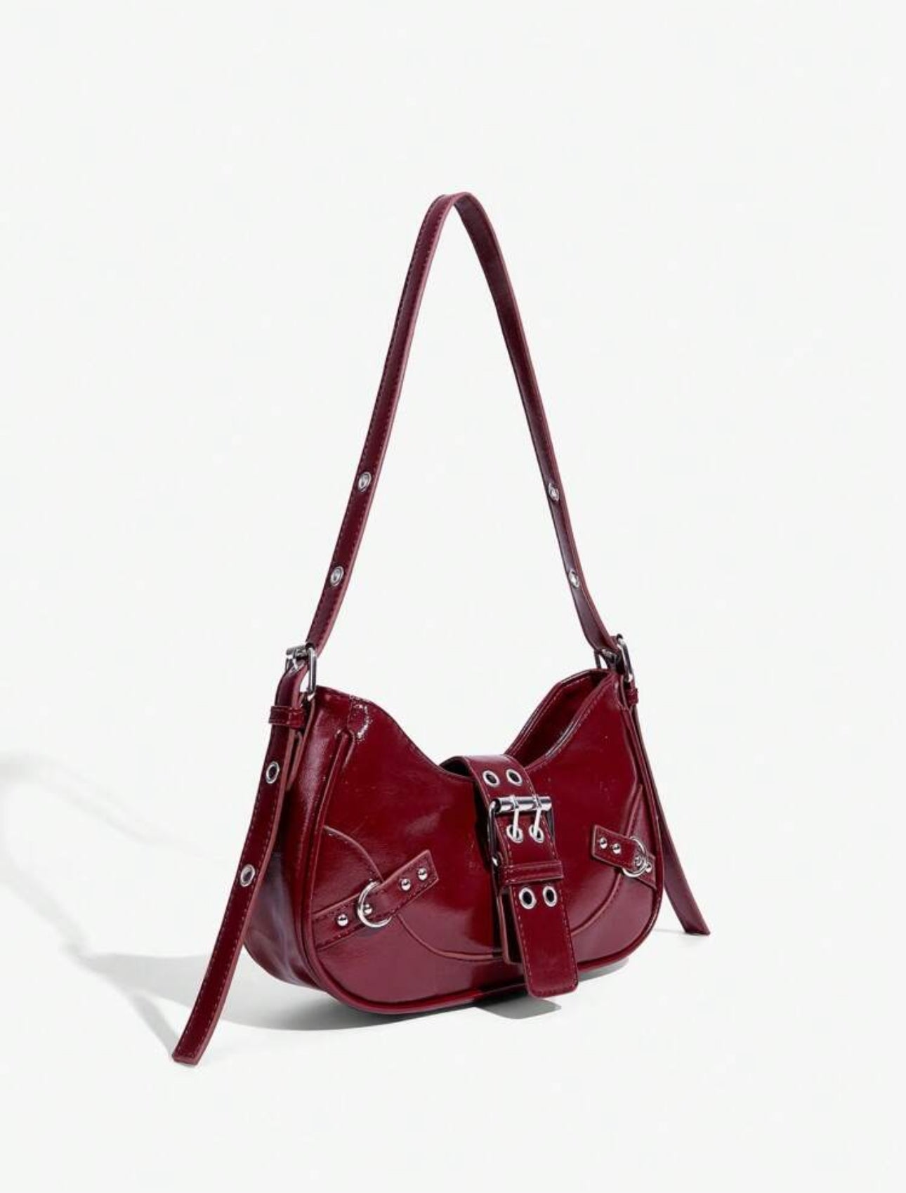 Bolso baguette Britney vinotinto