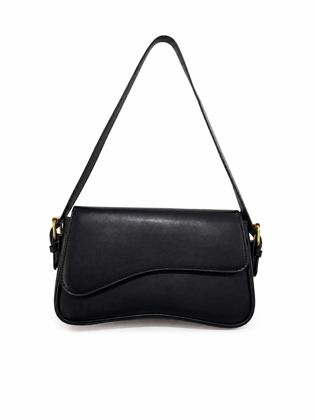 Cartera negra lisa