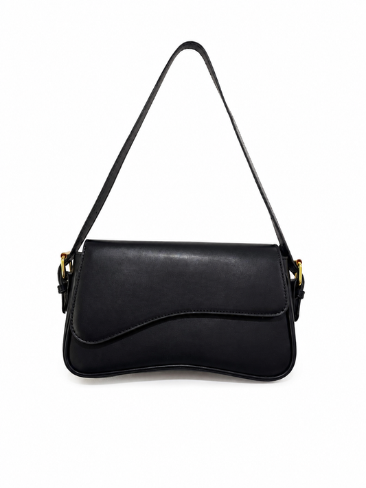 Cartera negra lisa